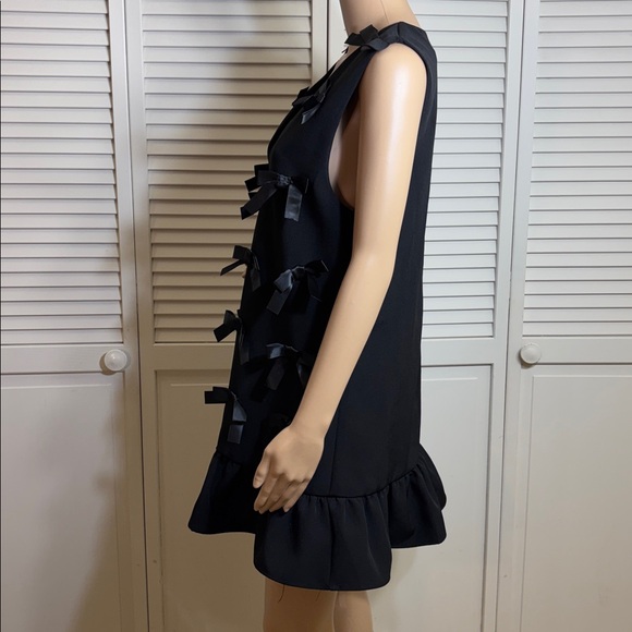 Sister Jane bow embellished mini pinafore dress in black Medium - Picture 14 of 16